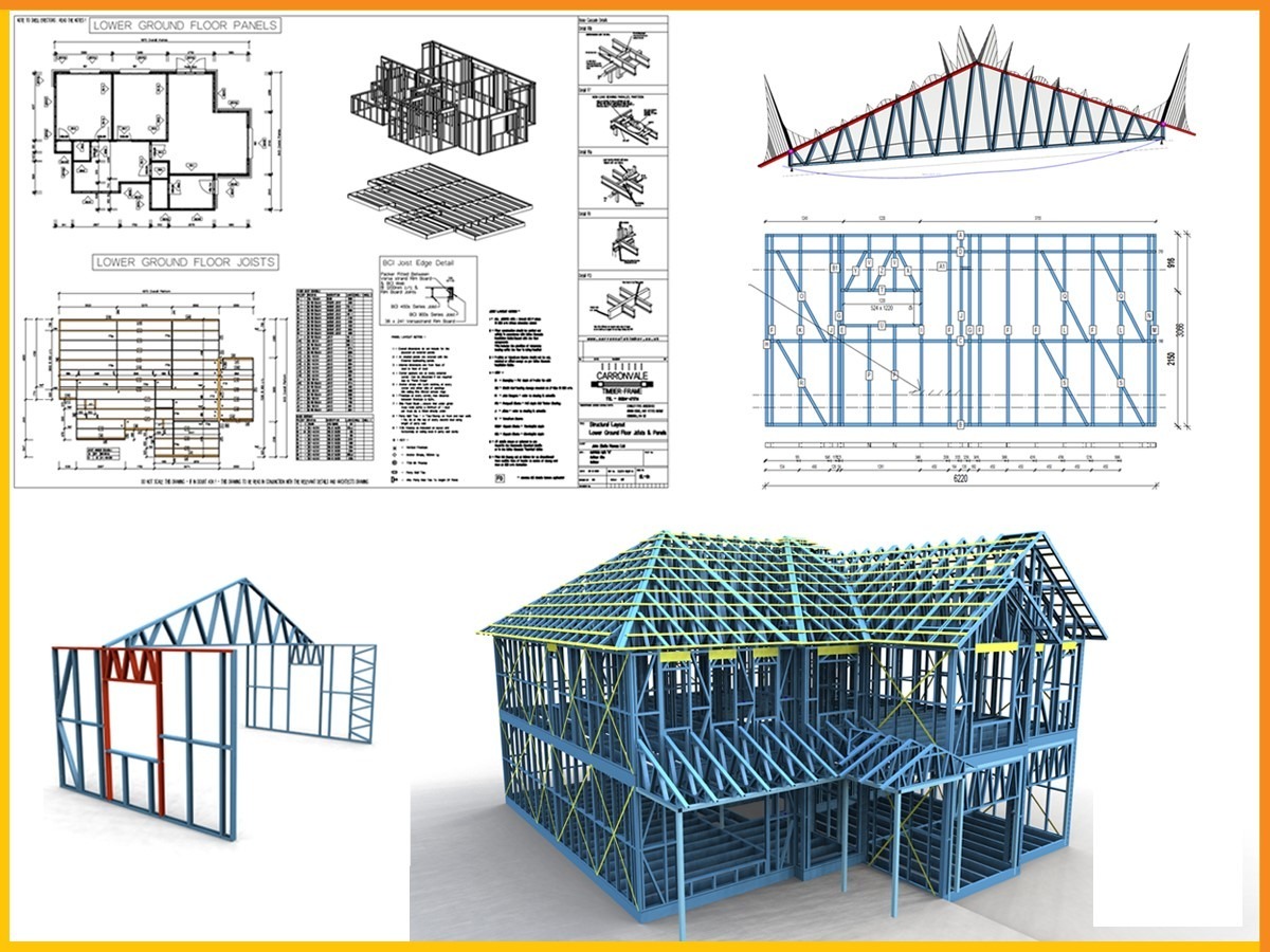 آسراکو طراح،سازنده و مجری سازه های قاب فلزی سبک ال اس اف LSF طراحی سازه ال اس اف